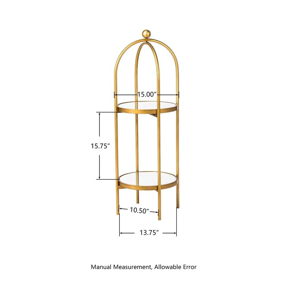 Regency Modern 2 Tier Mirror Organizer Floor Shelf 商品