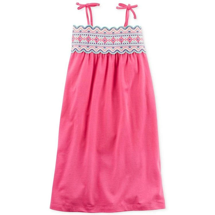 商品Carter's|Embroidered Maxi Dress, Little Girls (2-6X),价格¥93,第2张图片详细描述