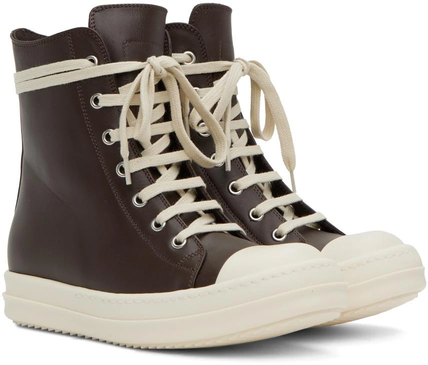 商品Rick Owens|Brown High Sneakers,价格¥4608,第4张图片详细描述