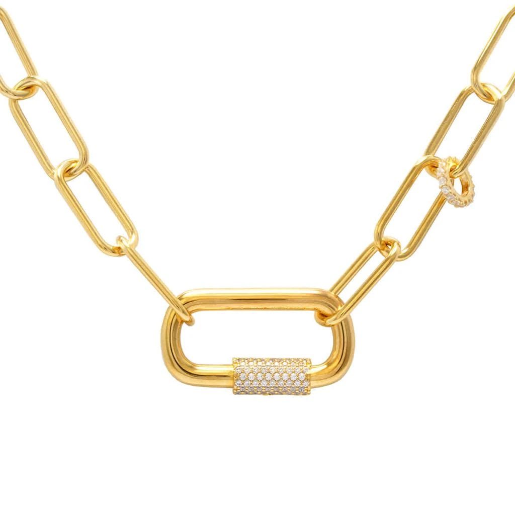 商品apm Monaco|APM Monaco Ladies Yellow Silver Chain Necklace With Sliding Ring,价格¥957,第2张图片详细描述