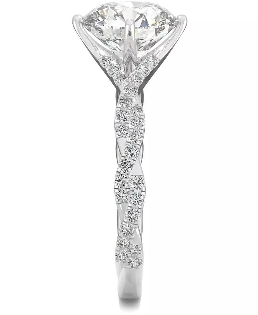 商品Charles & Colvard|Moissanite Twist Engagement Ring (2-1/3 ct. t.w. DEW) in 14k White Gold,价格¥12100,第5张图片详细描述