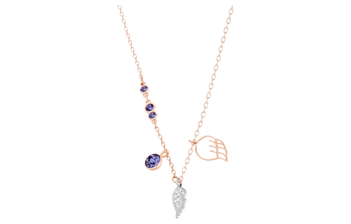 商品[国内直发] Swarovski|施华洛世奇 天使之翼 双羽翼链坠饰品水晶项链 玫瑰金色 女款,价格¥883,第5张图片详细描述