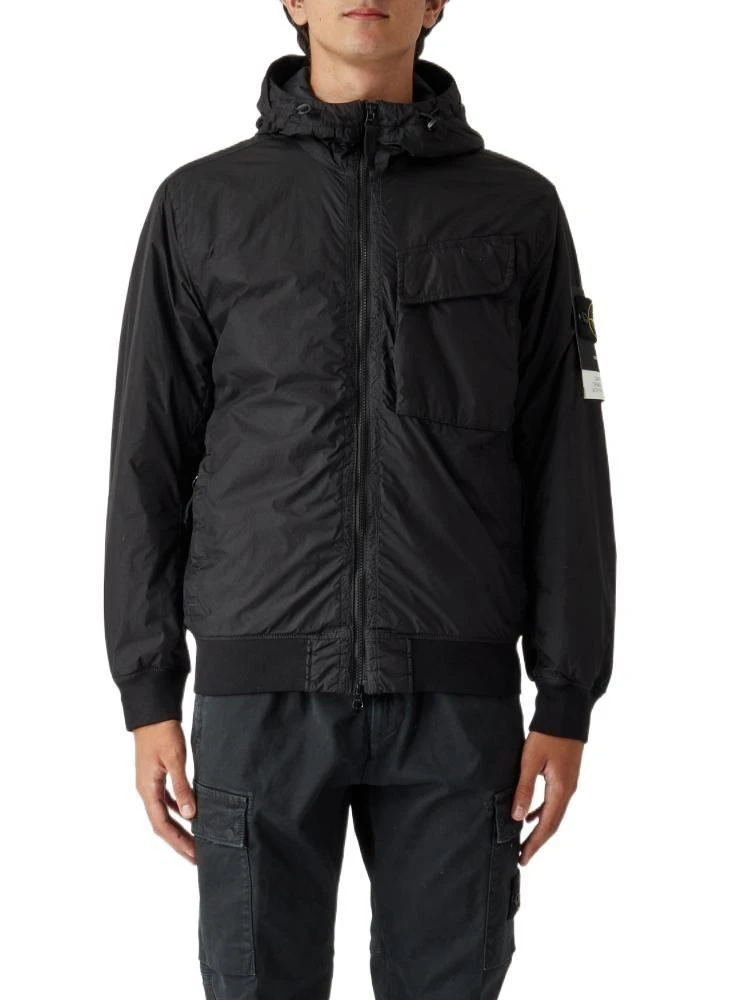 商品Stone Island|Stone Island Men&#39;s  Black Other Materials Outerwear Jacket,价格¥5166,第1张图片