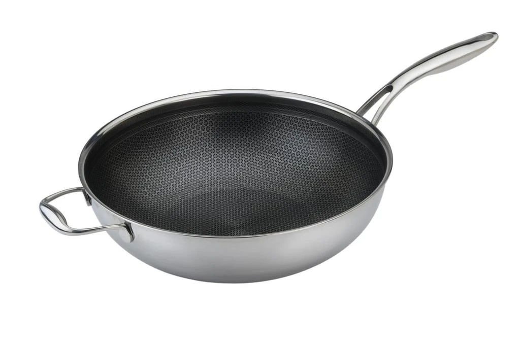 商品Frieling|Black Cube 12-1/2 Inch Stainless/Nonstick Hybrid Wok,价格¥1142,第1张图片