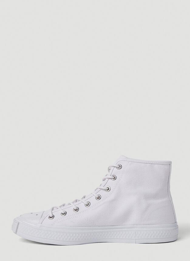 Canvas High Top Sneakers in White商品第4张图片规格展示