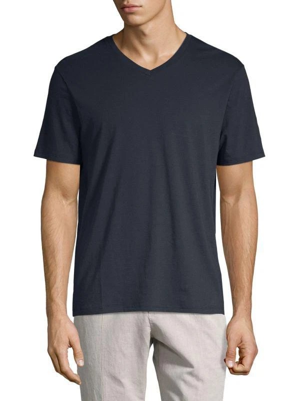 商品Vince|Pima Cotton V Neck Tshirt,价格¥243,第1张图片