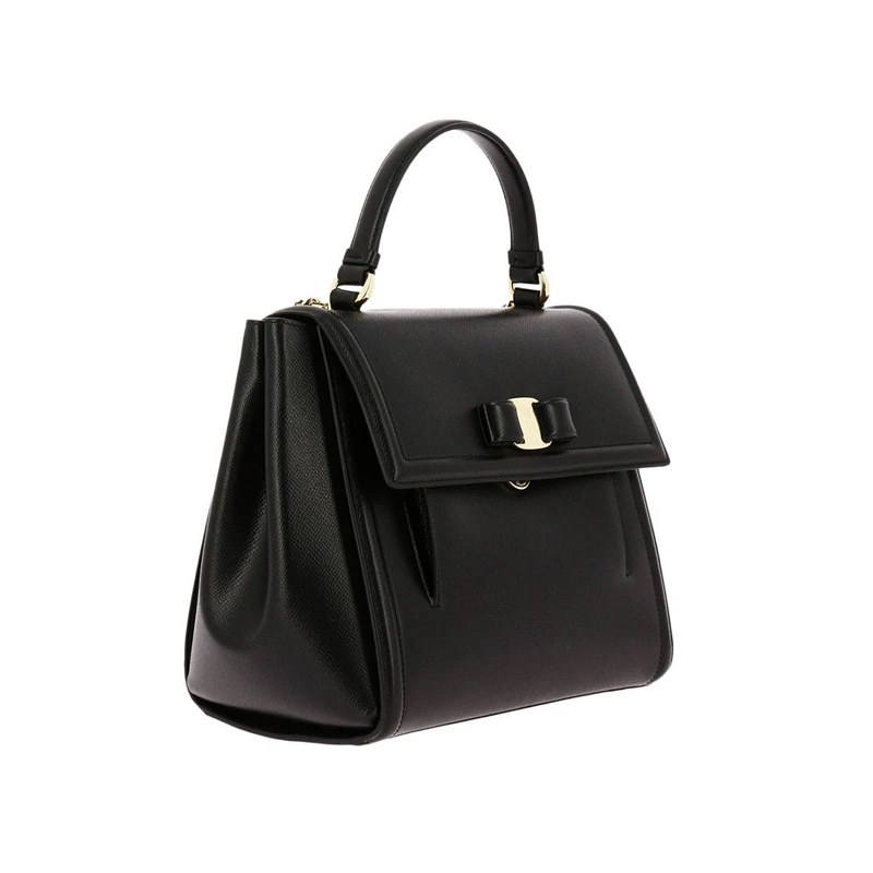 Salvatore Ferragamo 菲拉格慕 女士黑色皮质包袋 21-G697-674317 商品