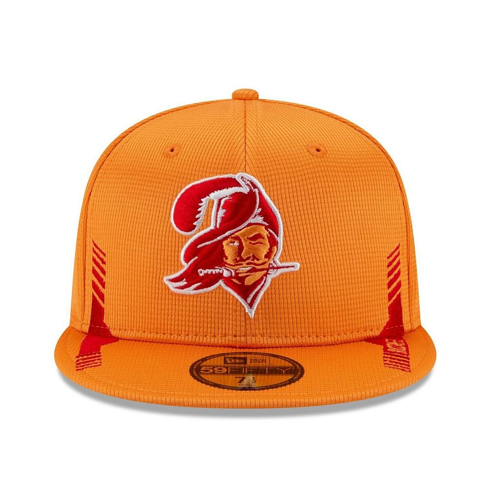 Men's Orange Tampa Bay Buccaneers 2021 NFL Sideline Home Historic Logo 59FIFTY Fitted Hat商品第3张图片规格展示