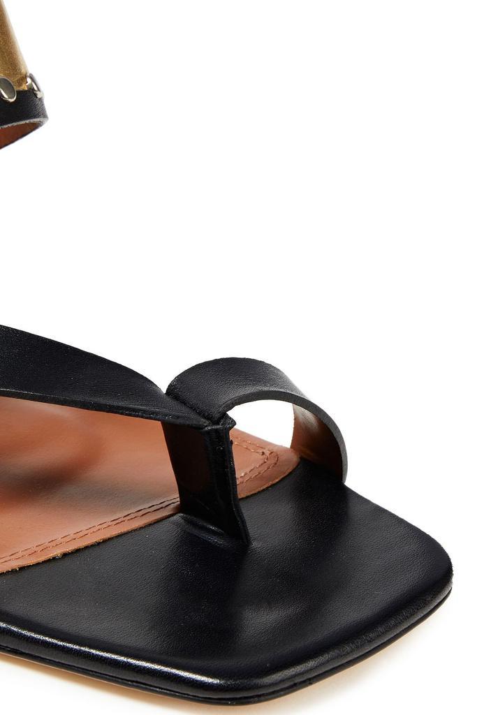 商品Sandro|Aurora studded smooth and metallic leather mules,价格¥1135,第6张图片详细描述