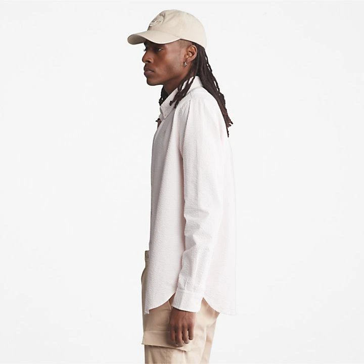 商品Timberland|Striped Seersucker Shirt for Men in Light Pink,价格¥417,第4张图片详细描述