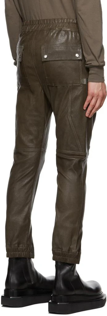 商品Rick Owens|Brown Bauhaus Leather Pants,价格¥10720,第3张图片详细描述