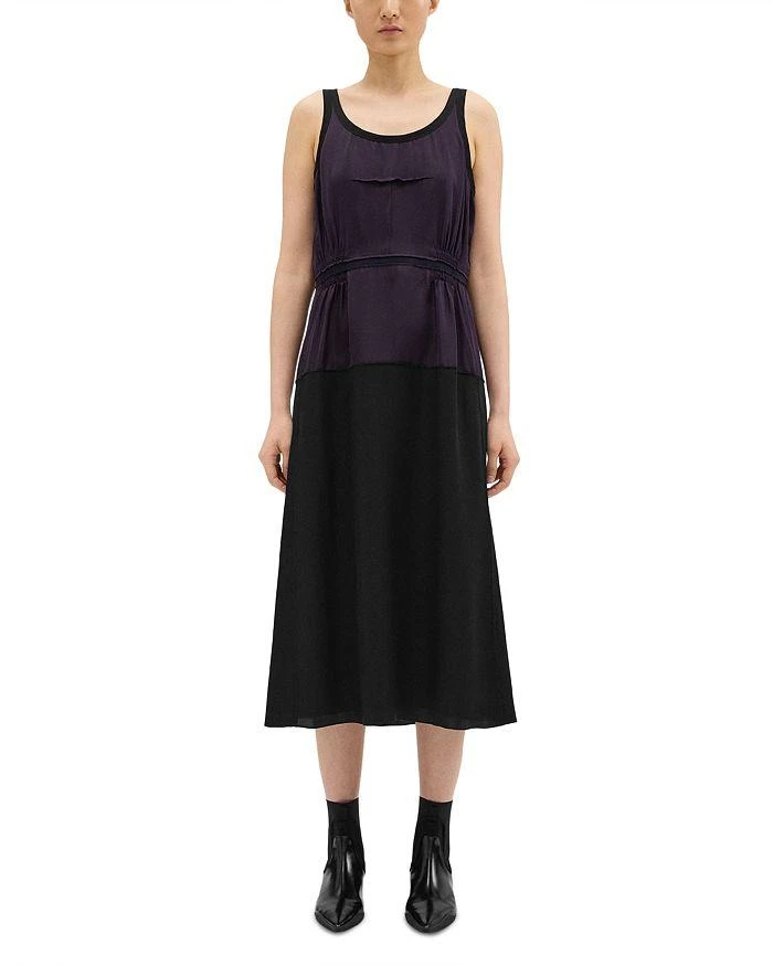 商品Theory|Draped Silk Midi Dress,价格¥2039,第1张图片详细描述