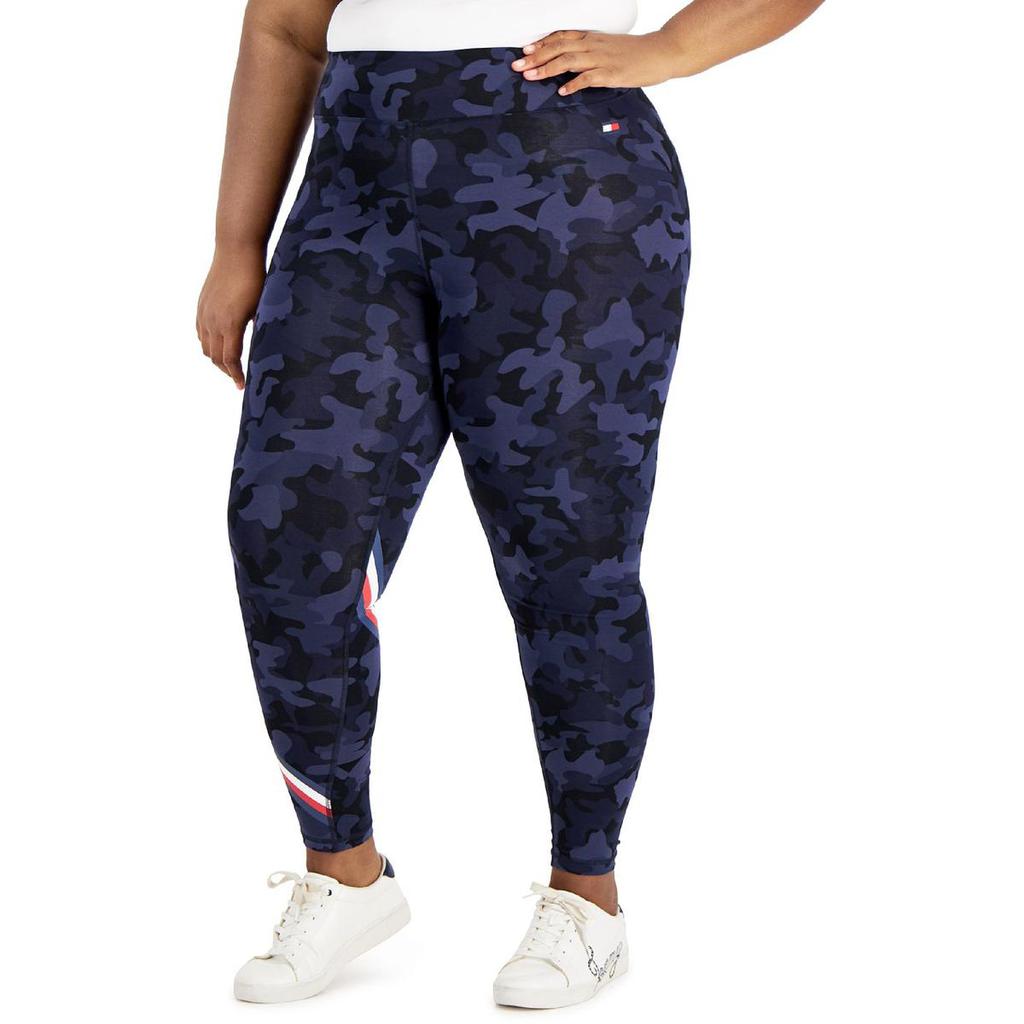 Tommy Hilfiger Sport Womens Camo Print Hight Rise Athletic Leggings商品第1张图片规格展示