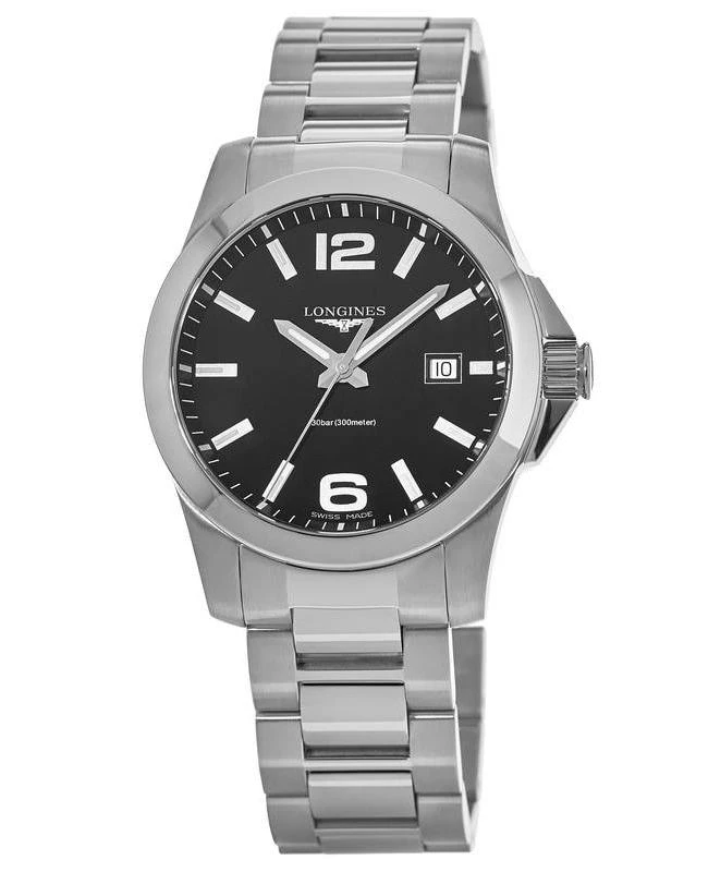 商品Longines|Longines Conquest Quartz Black Dial Men's Watch L3.759.4.58.6,价格¥5010,第1张图片