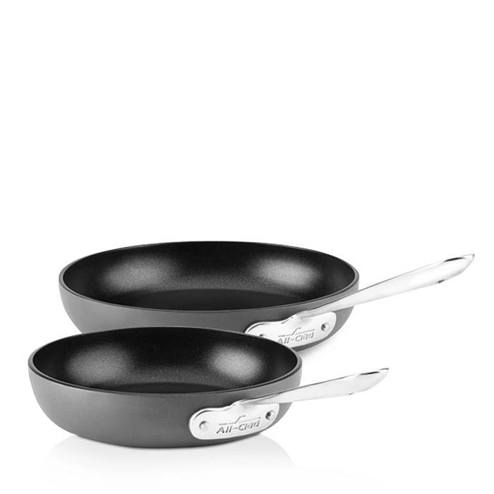 商品All-Clad|HA1 Hard Anodized Nonstick 8" and 10" Fry Pan Set,价格¥528,第1张图片