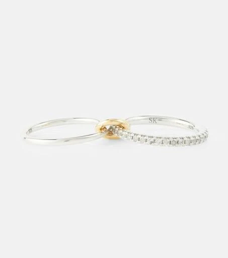 商品Spinelli Kilcollin|Marigold sterling silver and 18kt gold ring with diamonds,价格¥21199,第2张图片详细描述