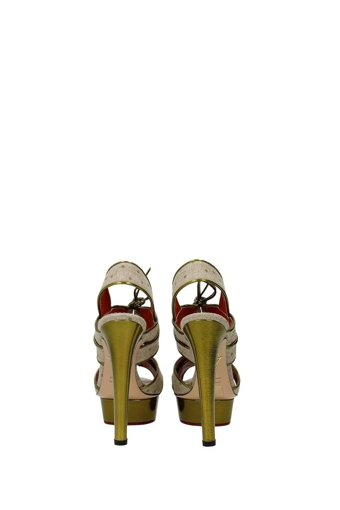 商品Charlotte Olympia|Sandals PIONEERIING PLATFORM Fabric Beige,价格¥2801,第5张图片详细描述