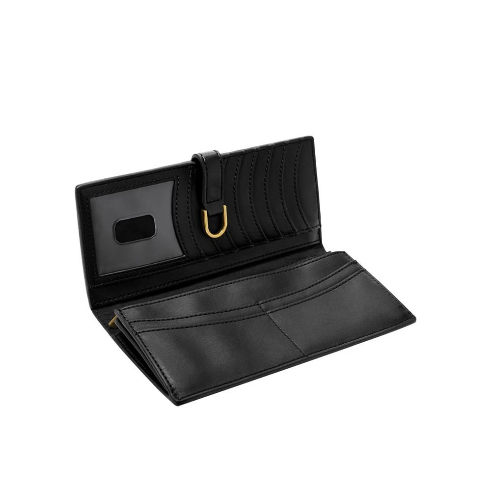 商品Fossil|Women's Kier Small Leather Goods Cactus Leather Tab Clutch Wallet,价格¥897,第3张图片详细描述