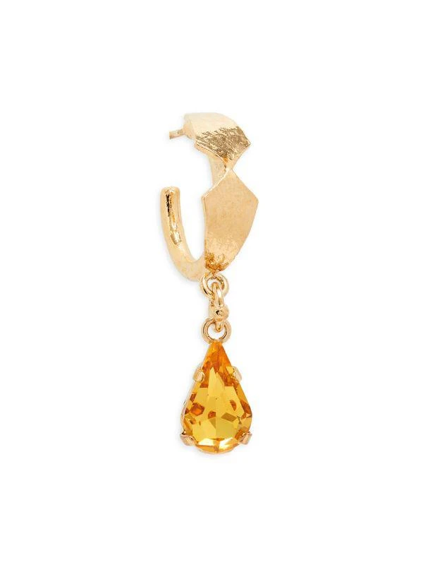 商品Valentino|Goldtone & Strass Topaz Single Drop Earring,价格¥1787,第1张图片