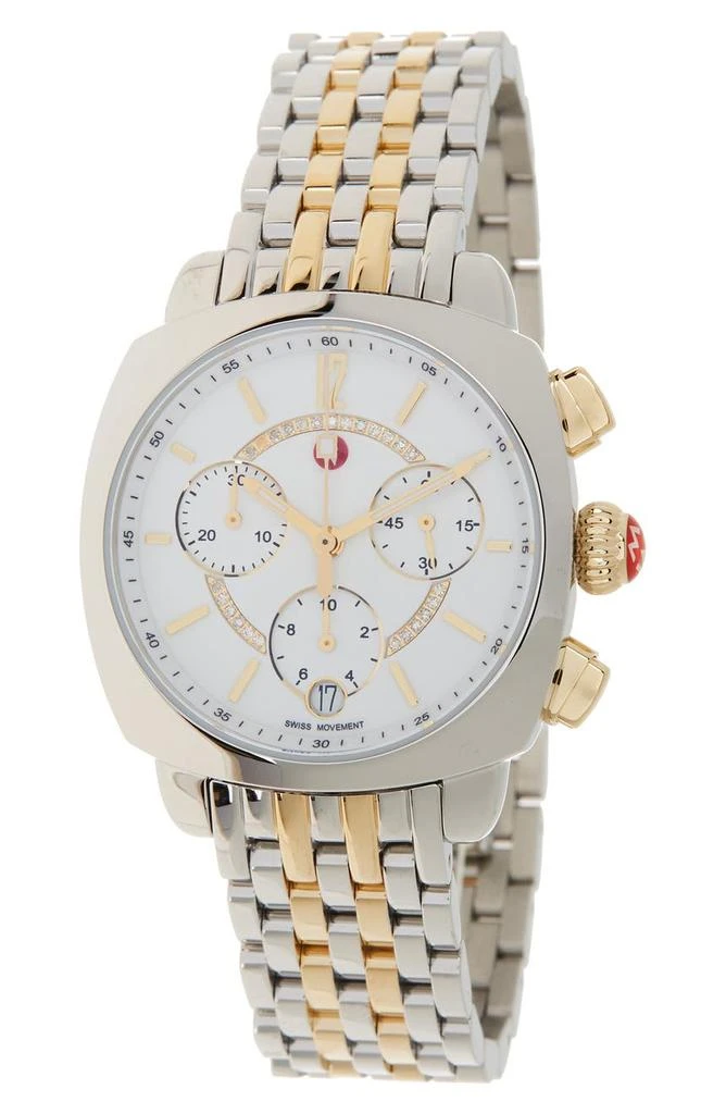 商品Michele|Women's Ascalon Diamond Two-Tone Bracelet Watch, 34mm x 41mm - 0.05 ctw,价格¥9061,第1张图片