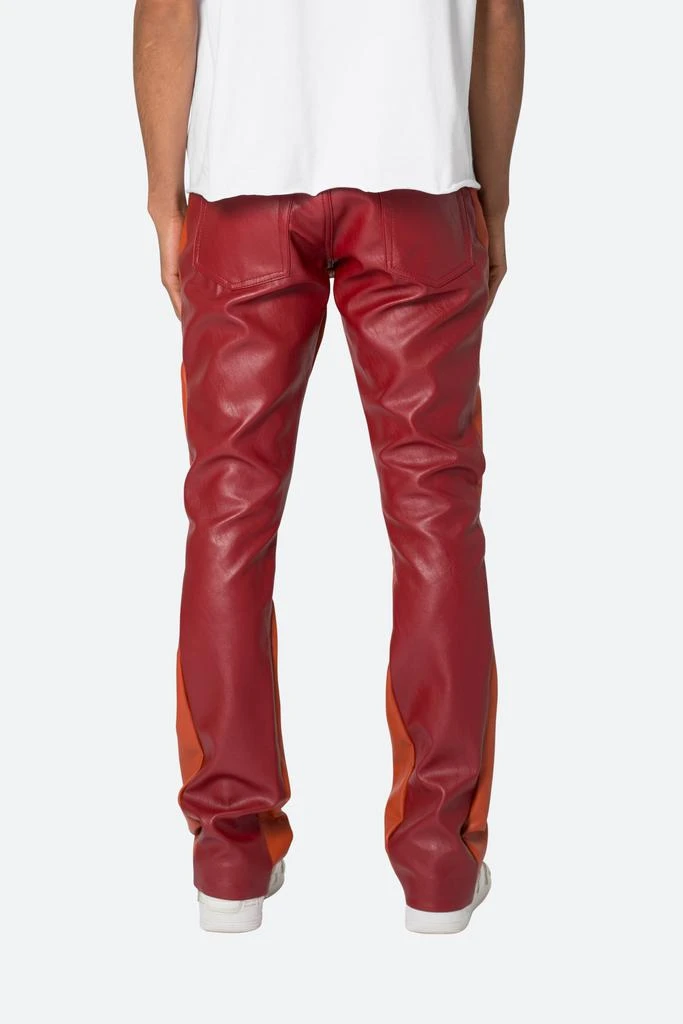 B518 Leather Flare Pants - Red/Orange 商品