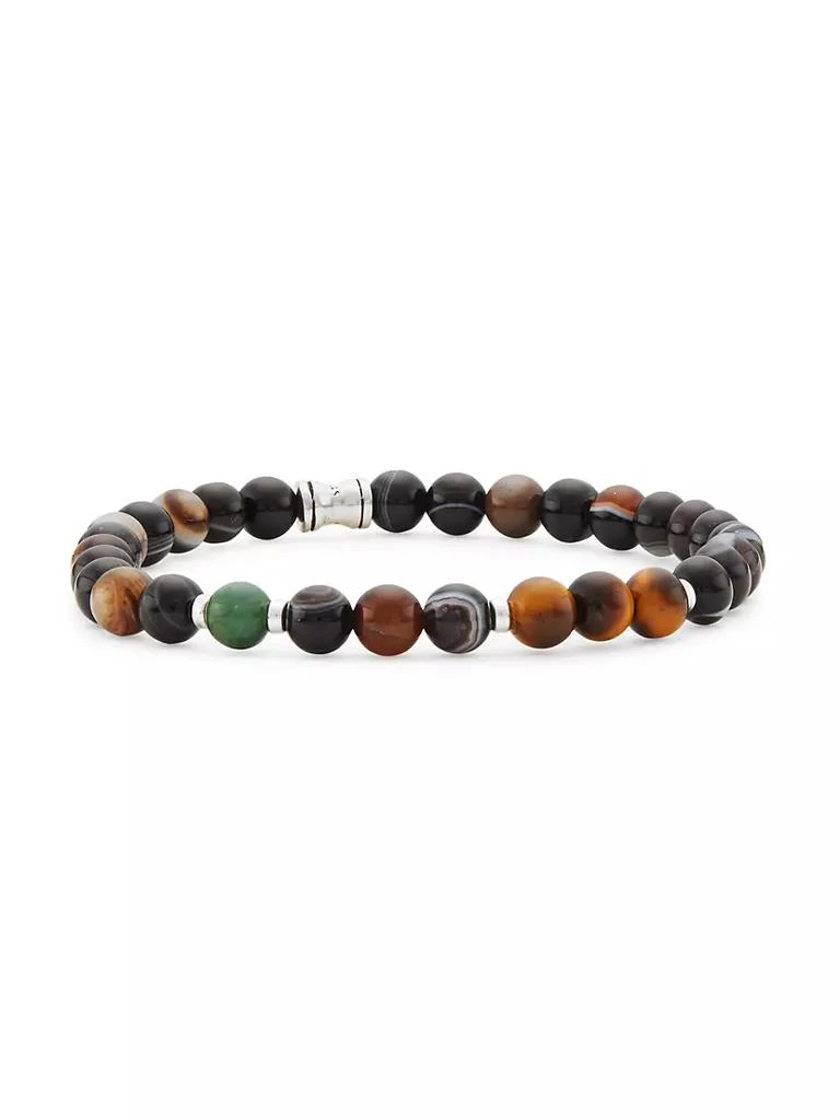 商品Jonas Studio|Dakota Agate, Tiger Eye, & African Jade Stretch Bracelet,价格¥1310,第1张图片