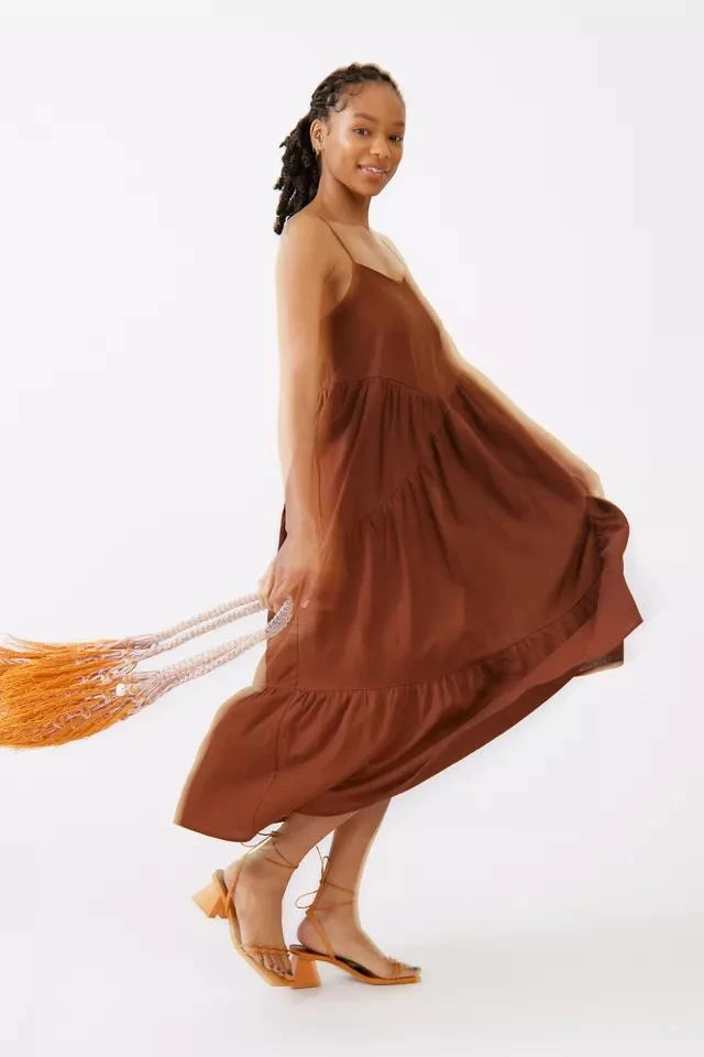 商品Urban Renewal|Urban Renewal Linen Seamed Midi Dress,价格¥302,第3张图片详细描述