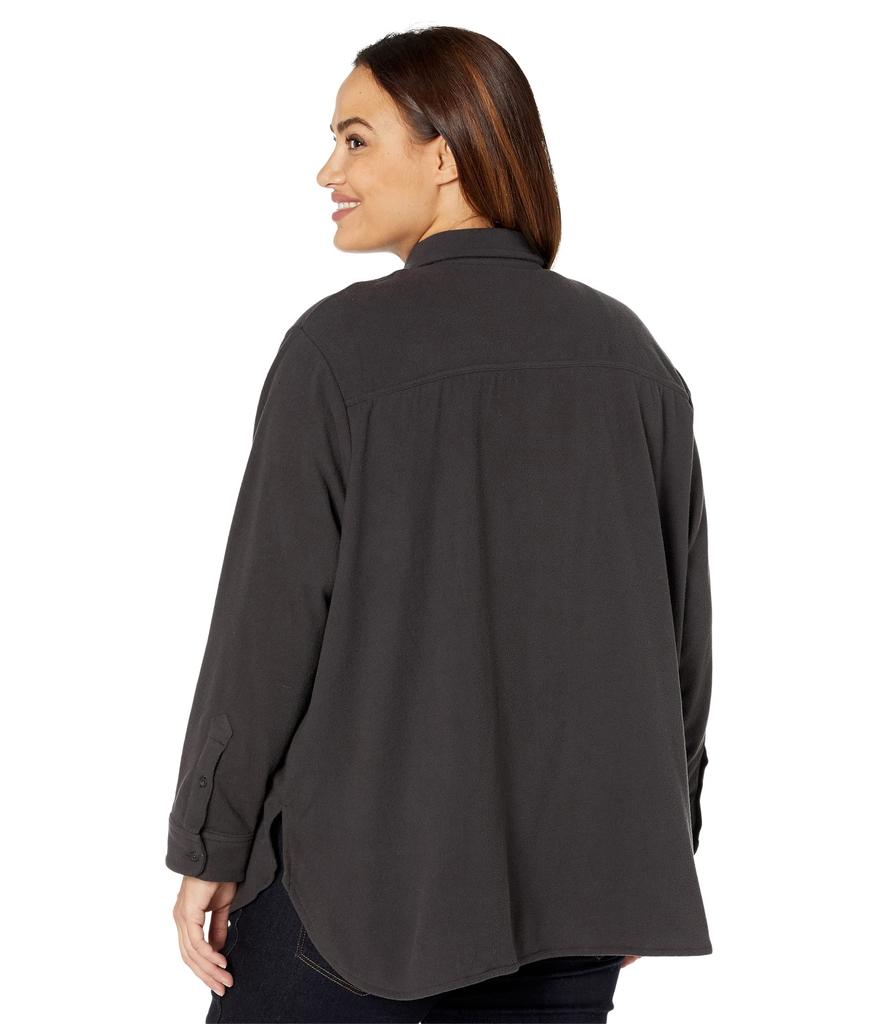 Plus Size MWL Thermal Fleece Shirt Jacket商品第2张图片规格展示