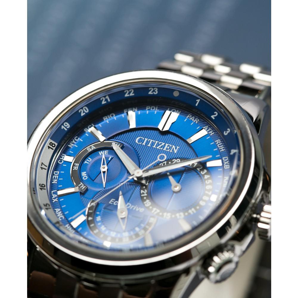 商品Citizen|Men's Eco-Drive Calendrier Stainless Steel Bracelet Watch 44mm BU2021-51L,价格¥2476,第5张图片详细描述