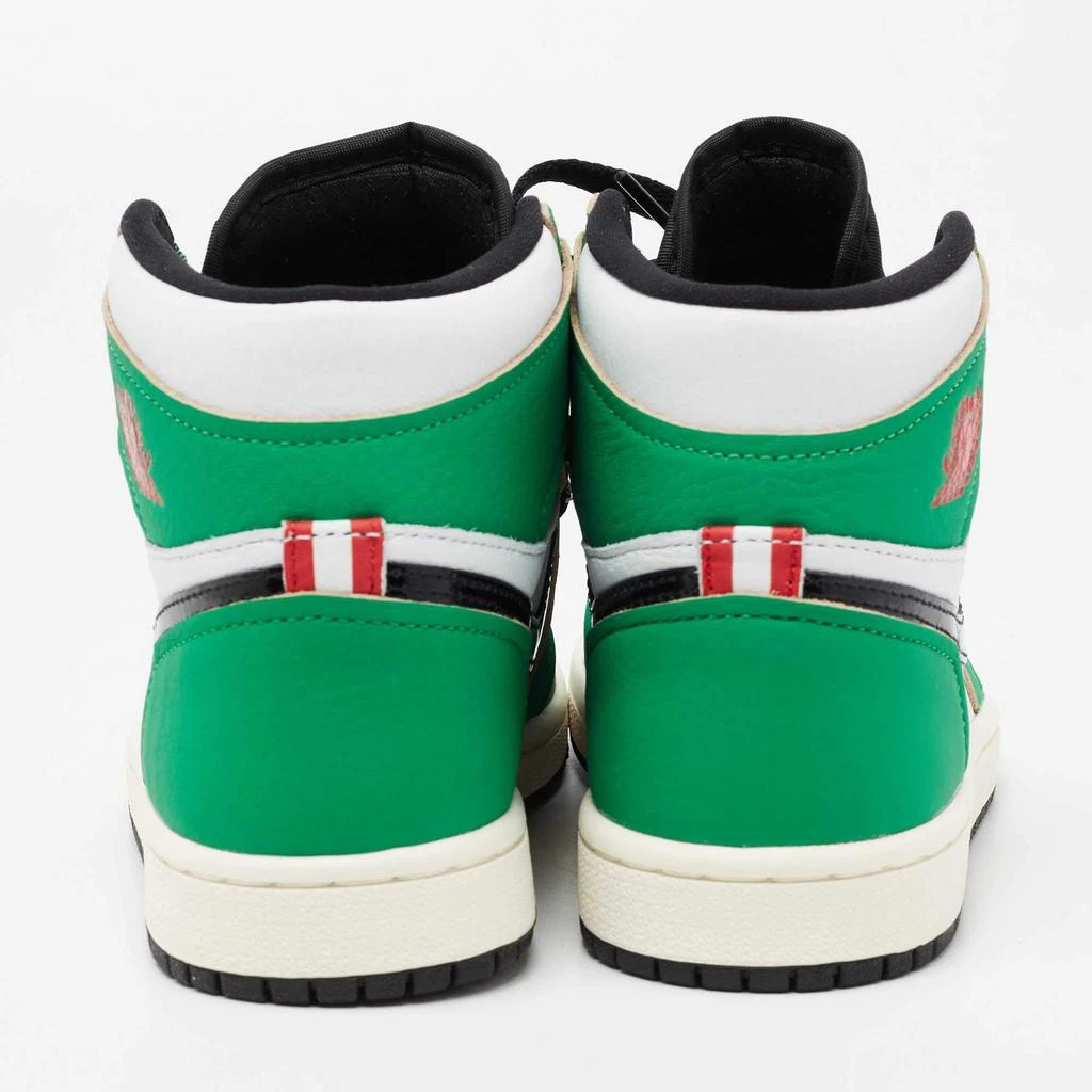 商品Jordan|Air Jordans Green/White Leather 1 Retro High Top Sneakers Size 38.5,价格¥1501,第5张图片详细描述