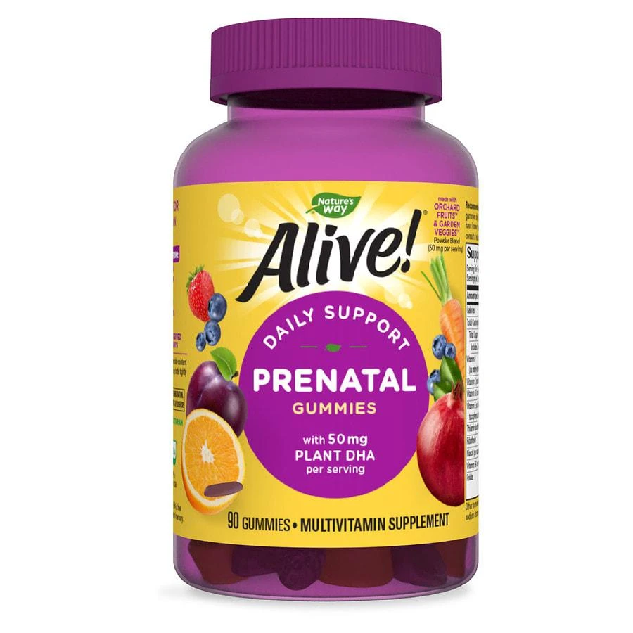 商品Nature's Way|Alive! Prenatal Multivitamin Gummies Strawberry/Lemon,价格¥137,第1张图片