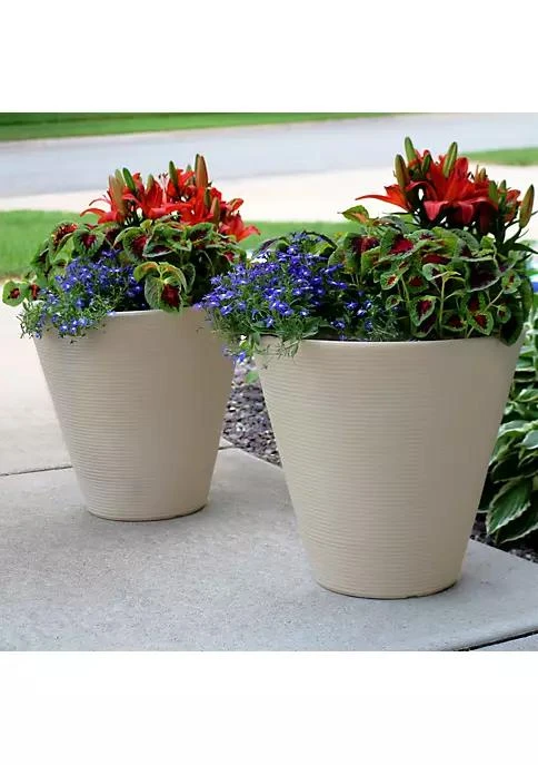 商品Sunnydaze Decor|Decor 16 In Walter Dual Wall Polyresin Planter   Beige   Set Of 4,价格¥1162,第1张图片