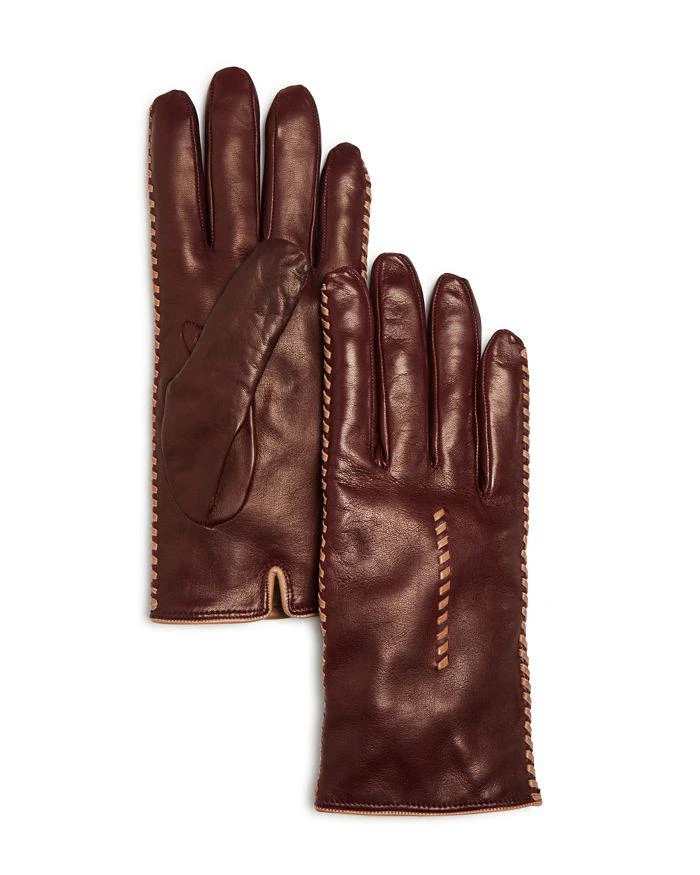 商品Bloomingdale's|Cashmere Lined Whipstitch Leather Gloves - 100% Exclusive,价格¥959,第1张图片