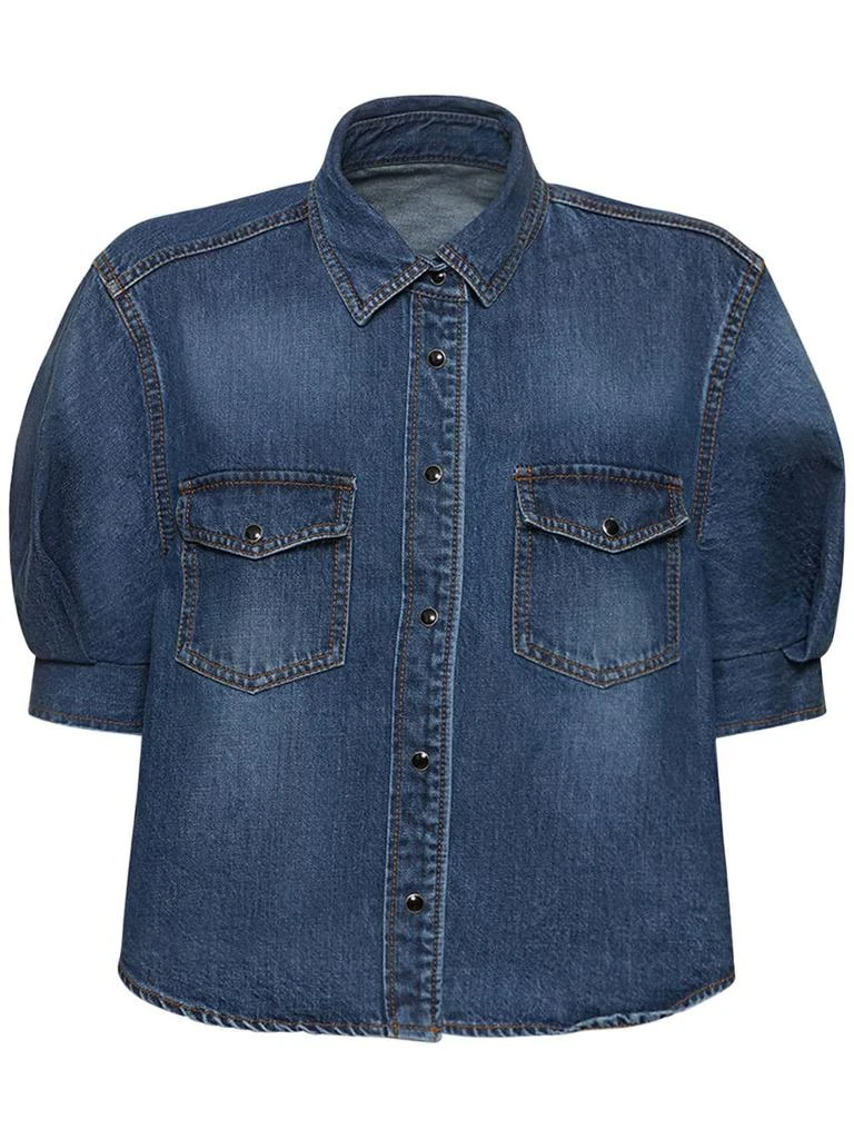 商品Sacai|Puffy Sleeve Denim Shirt,价格¥3874,第1张图片