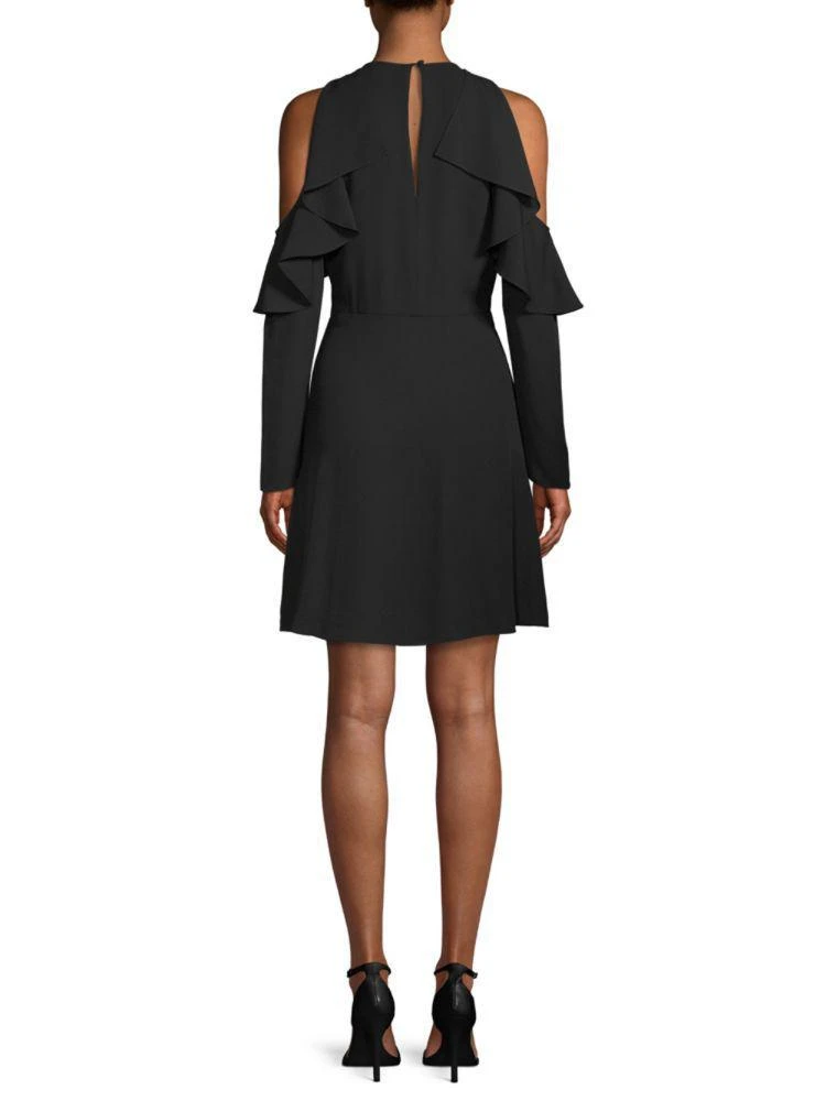 商品Theory|Sophronia Silk Ruffle Cold-Shoulder Dress,价格¥1108,第2张图片详细描述