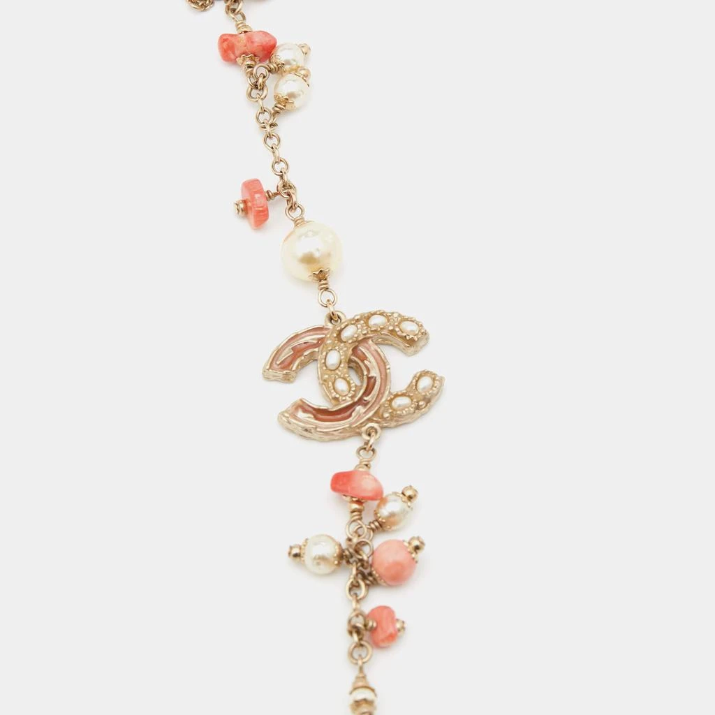 商品[二手商品] Chanel|Chanel Gold Tone Faux Pearl Chain Necklace,价格¥5045,第4张图片详细描述