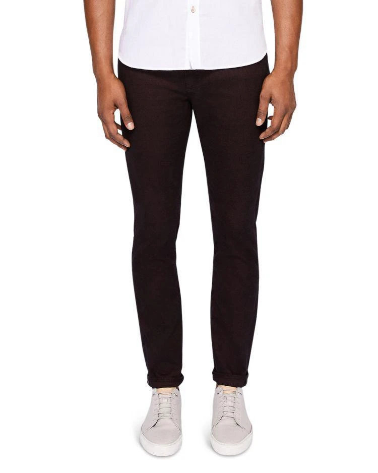 商品Ted Baker London|Neopok Straight Fit Hybrid Jeans in Dark Red,价格¥989,第1张图片