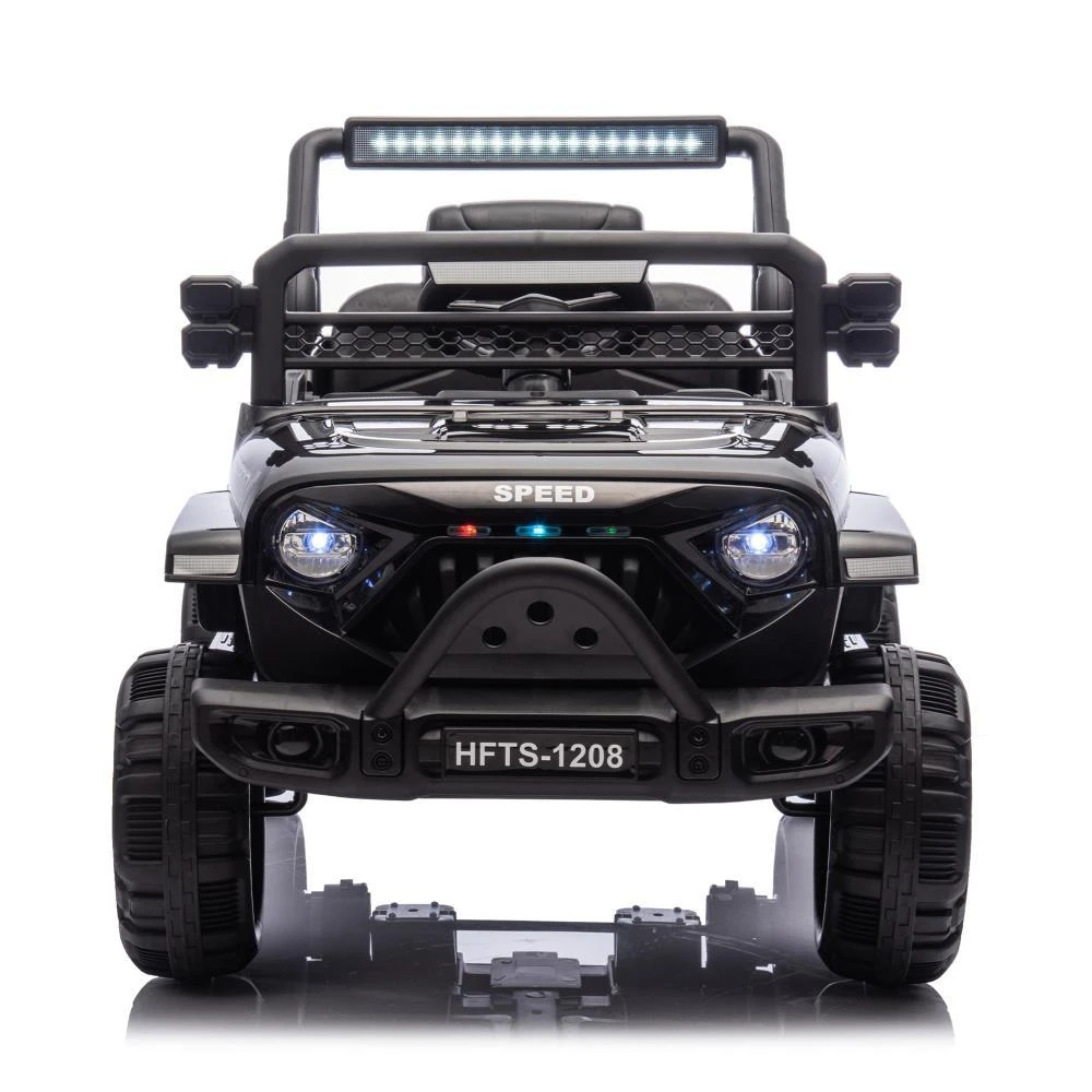 商品BreeBe|12V Kids Ride On Electric Truck Car W/Parents Control,2WD,Four-wheel suspension,Early education function,Adjustable volume,USB,MP3,Bluetooth,Microphone jack,Power display,LED lights For kids aged 1-4.,价格¥1241,第2张图片详细描述