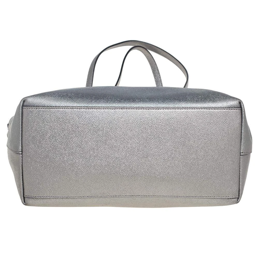 Coach Metallic Grey Leather City Zip Tote 商品