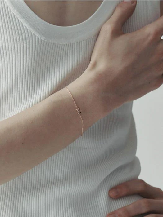 商品hyeres-lor|Happiness 14K H Bracelet_Gold,价格¥1906,第2张图片详细描述