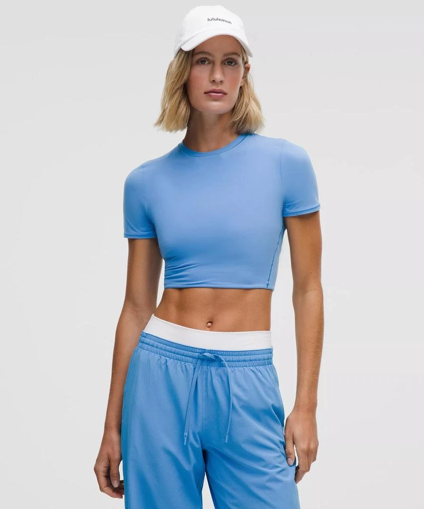 商品Lululemon|Wundermost Ultra-Soft Nulu Crewneck Cropped T-Shirt,价格¥251,第1张图片