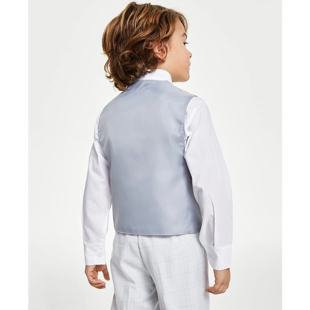 商品Nautica|Little Boys 4-Pc. Tinted Windowpane Vest Set,价格¥193,第4张图片详细描述