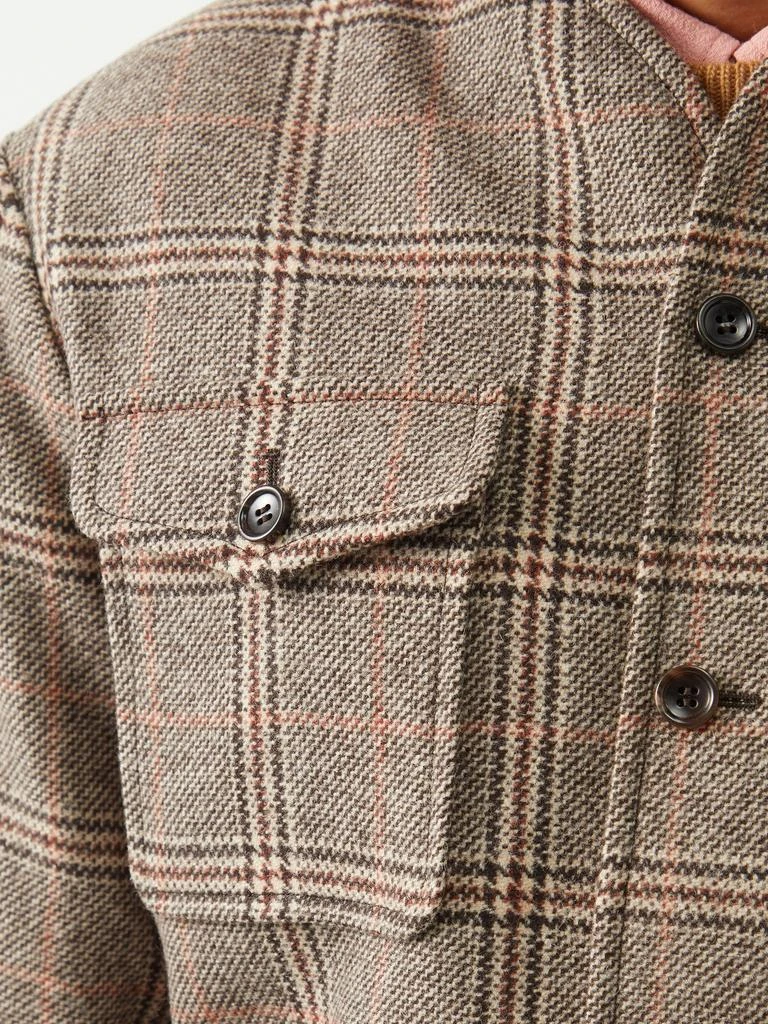 商品Gucci|Prince of Wales-check wool-blend coat,价格¥28731,第3张图片详细描述