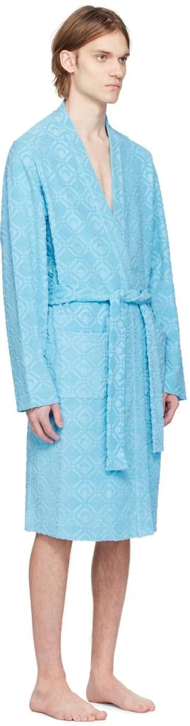 商品MARINE SERRE|Blue Jacquard Robe,价格¥3372,第2张图片详细描述