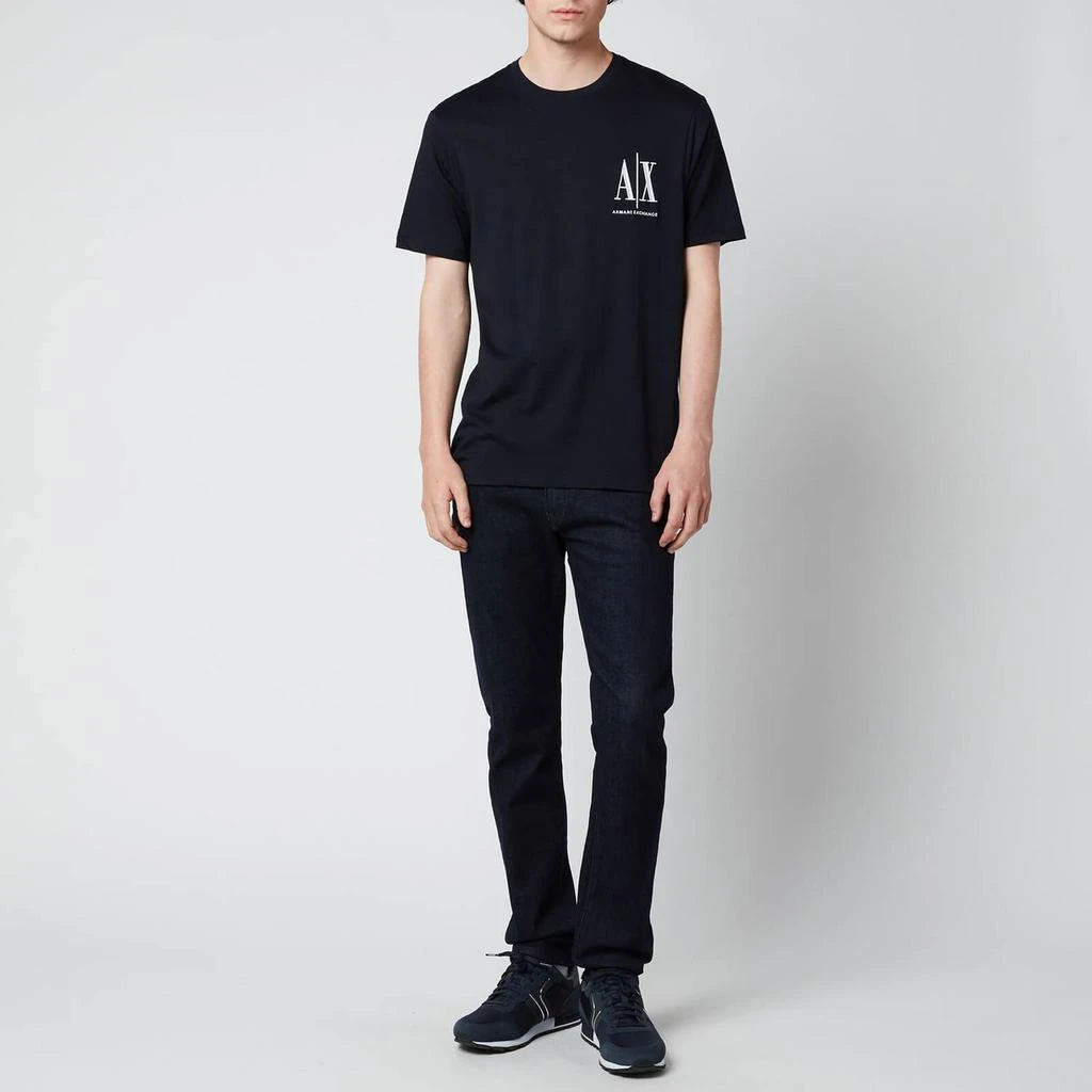 商品Armani Exchange|Armani Exchange Men's Small Ax Logo T-Shirt - Navy,价格¥252,第3张图片详细描述