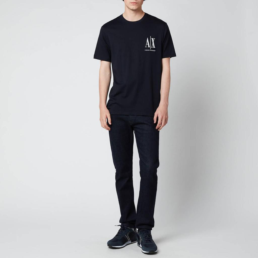 商品Armani Exchange|Armani Exchange Men's Small Ax Logo T-Shirt - Navy,价格¥264,第5张图片详细描述