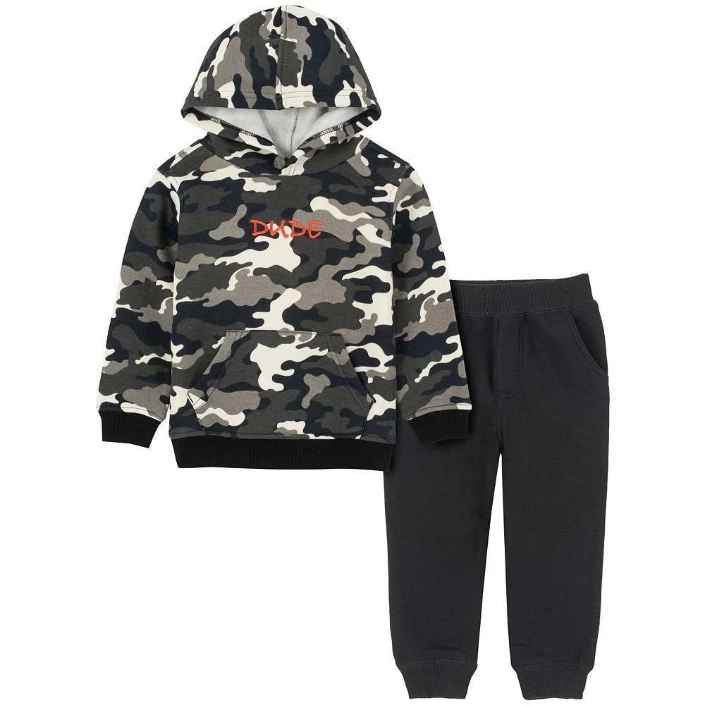 商品KIDS HEADQUARTERS|Baby Boys Camo Fleece Hoodie and Fleece Joggers, 2 Piece Set,价格¥127,第1张图片