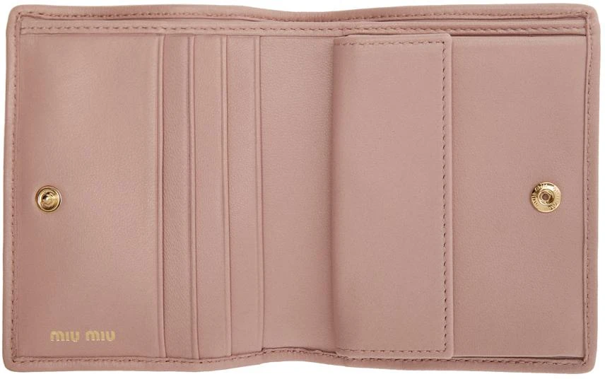 商品Miu Miu|Pink Quilted Wallet,价格¥3275,第3张图片详细描述