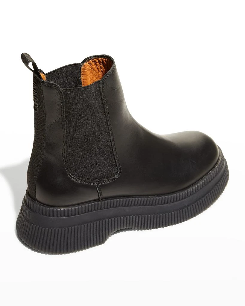 商品Ganni|Creeper Calfskin Chelsea Booties,价格¥1691,第3张图片详细描述