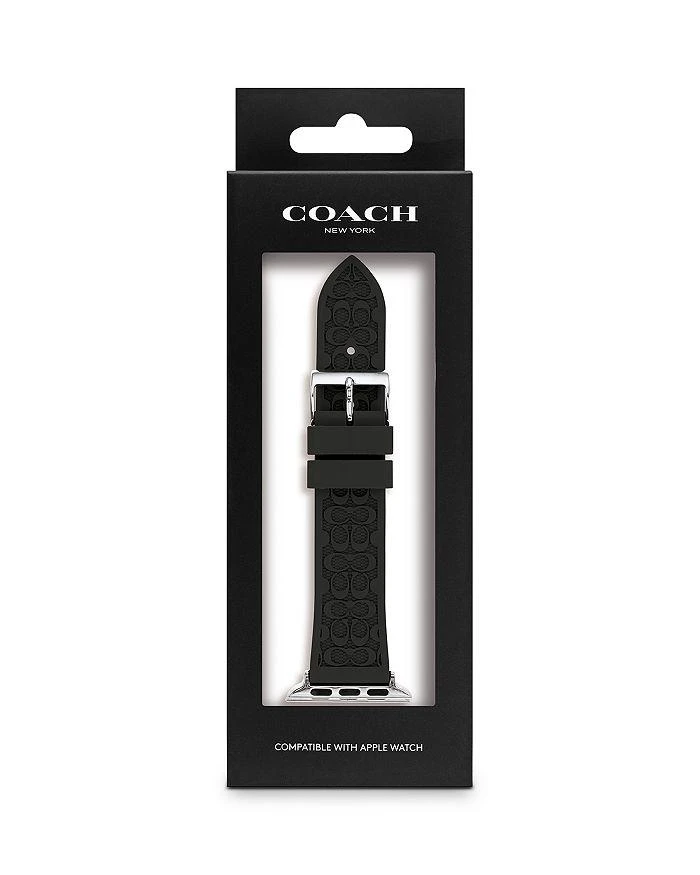 商品Coach|Apple Watch© Signature Silicone Strap, 38mm & 40mm,价格¥633,第2张图片详细描述